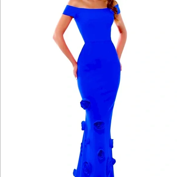 Tarik Ediz | Dresses | Tarik Ediz Royal Blue Dress | Poshmark